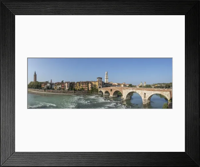 Framed Print : River Adige & Ponte Pietra, Verona, Veneto, Italy Framed Print : River Adige & Ponte Pietra, Verona, Veneto, Italy