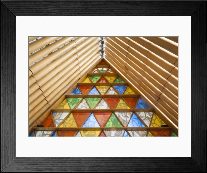 Framed Print : New Zealand, South Island, Christchurch, Cardboard Cathedral, replacement cathedral Framed Print : New Zealand, South Island, Christchurch, Cardboard Cathedral, replacement cathedral