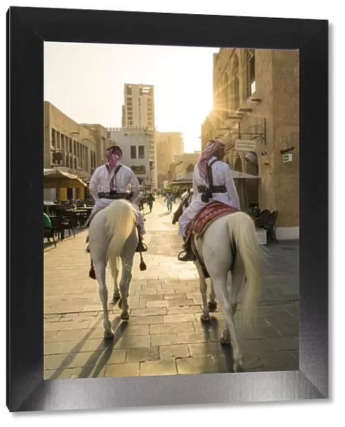 Mounted police on horses, Souq Waqif, Doha, Qatar