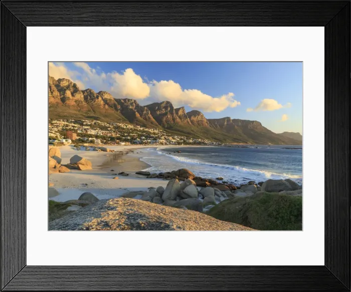 Framed Print : South Africa, Western Cape, Cape Town, Camps Bay and Twelve Apostles Framed Print : South Africa, Western Cape, Cape Town, Camps Bay and Twelve Apostles