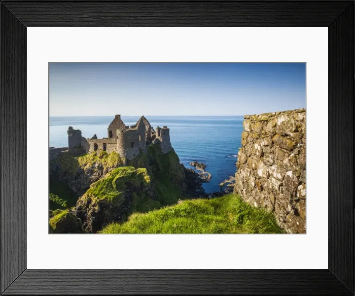 Framed Print : UK, Northern Ireland, County Antrim, Bushmills, Dunluce Castle ruins Framed Print : UK, Northern Ireland, County Antrim, Bushmills, Dunluce Castle ruins