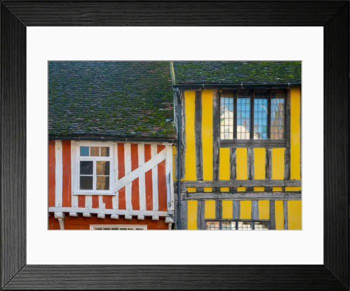 Framed Print : UK, England, Suffolk, Lavenham, Water Street Framed Print : UK, England, Suffolk, Lavenham, Water Street