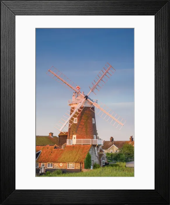 Framed Print : UK, England, Norfolk, North Norfolk, Cley-next-the-Sea, Cley Windmill