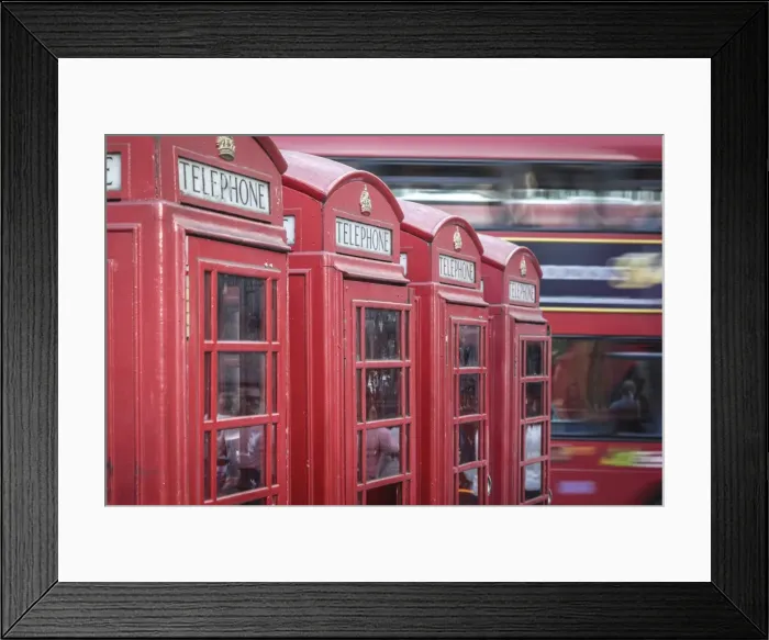 Framed Print : Red phone boxes, London, England, UK Framed Print : Red phone boxes, London, England, UK