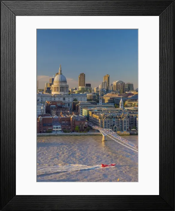 Framed Print : UK, England, London, St. Pauls Cathedral and City of London Skyline Framed Print : UK, England, London, St. Pauls Cathedral and City of London Skyline