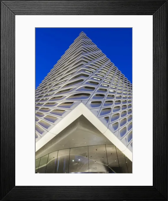 Framed Print : USA, California, Los Angeles, The Broad, contemporary art museum, built 2015, exterior