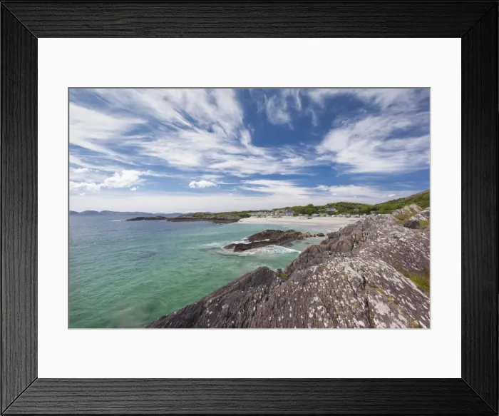 Framed Print : Ireland, County Kerry, Ring of Kerry, Castlecove, Castlecove Beach