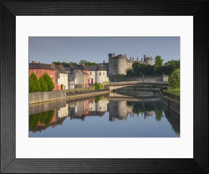 Framed Print : Ireland, County Kilkenny, Kilkenny City, pubs along River Nore and Kilkenny Castle Framed Print : Ireland, County Kilkenny, Kilkenny City, pubs along River Nore and Kilkenny Castle