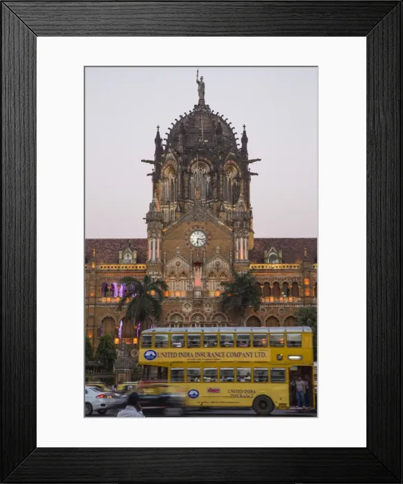 Framed Print : India, Maharashtra, Mumbai, Chhatrapati Shivaji Terminus a historic railway station Framed Print : India, Maharashtra, Mumbai, Chhatrapati Shivaji Terminus a historic railway station