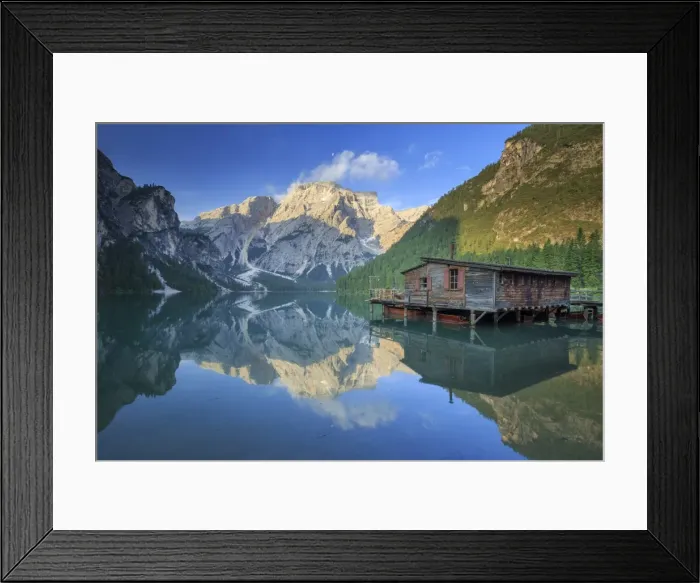 Framed Print : Italy, South Tyrol, Bolzano, Braies Lake Framed Print : Italy, South Tyrol, Bolzano, Braies Lake