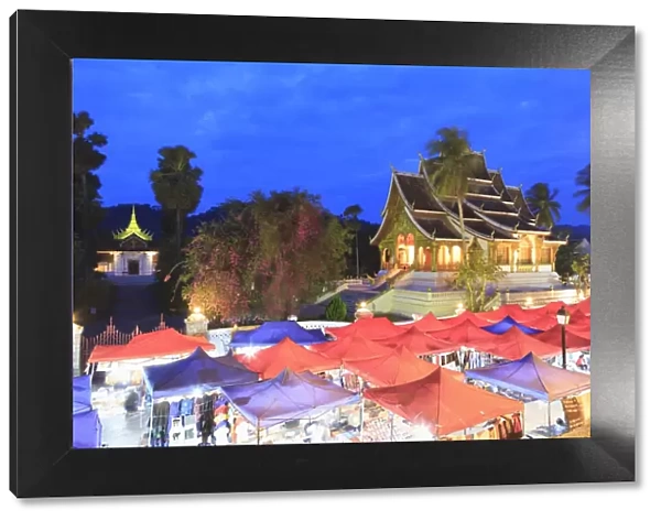 Laos, Luang Prabang (UNESCO Site), Wat Mai Temple and night market