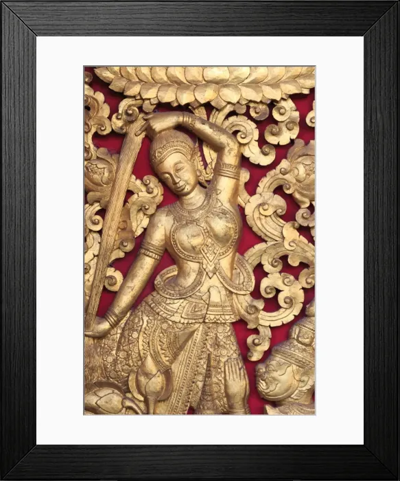Framed Print : Laos, Luang Prabang (UNESCO Site), Temple Detail Framed Print : Laos, Luang Prabang (UNESCO Site), Temple Detail