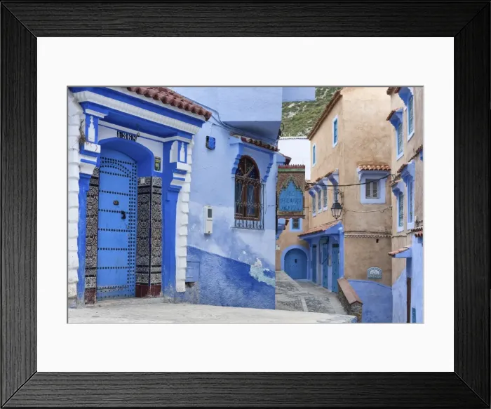 Framed Print : Medina, old town, Chefchaouen, Chaouen, Morocco