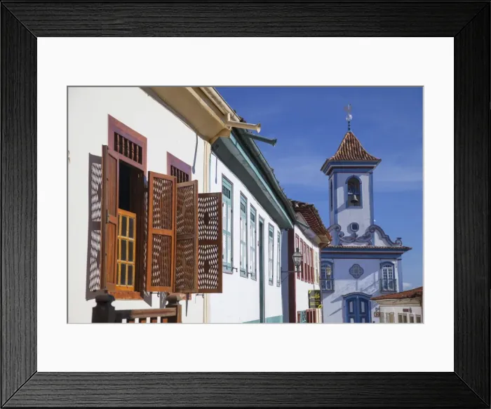 Framed Print : Colonial architecture and Church of Amparo, Diamantina (UNESCO World Heritage Site) Framed Print : Colonial architecture and Church of Amparo, Diamantina (UNESCO World Heritage Site)