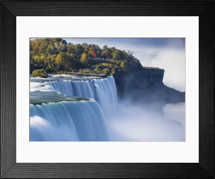 Framed Print : Canada and USA, Ontario and New York State, Niagara, Niagara Falls, The American Framed Print : Canada and USA, Ontario and New York State, Niagara, Niagara Falls, The American