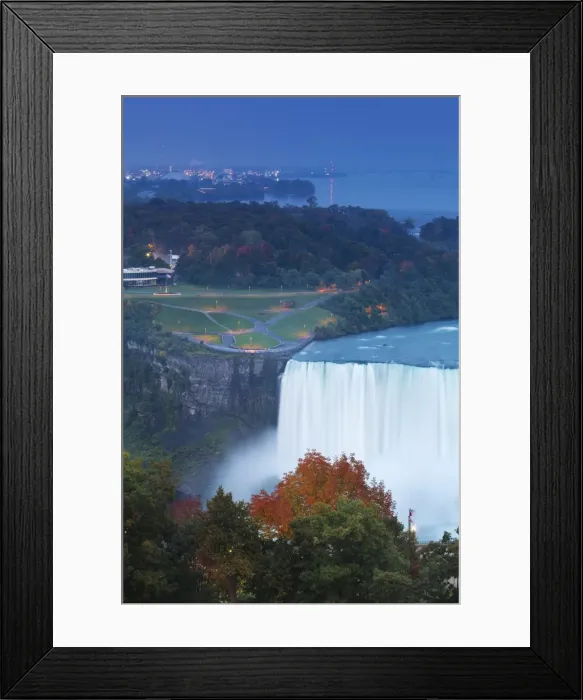 Framed Print : Canada and USA, Ontario and New York State, Niagara, Niagara Falls, View of Horseshoe