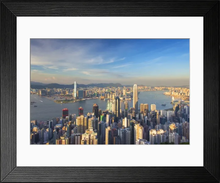 Framed Print : View of Kowloon and Hong Kong Island from Victoria Peak, Hong Kong Framed Print : View of Kowloon and Hong Kong Island from Victoria Peak, Hong Kong