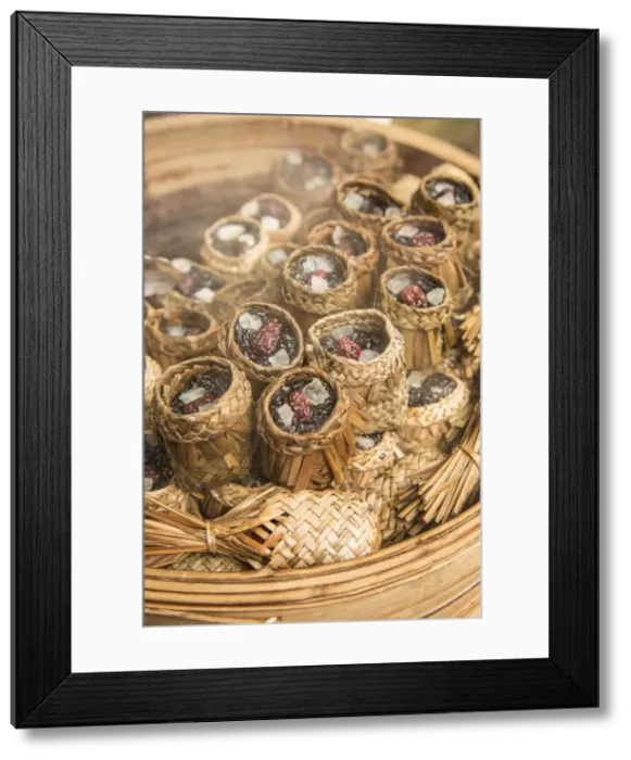 Framed Print : Black sticky rice, Qibao, Shanghai, China