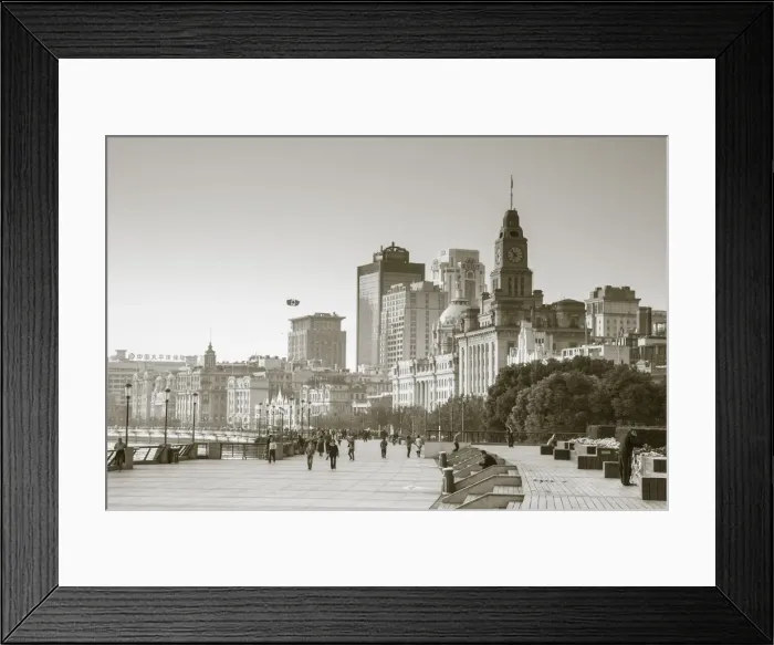 Framed Print : Custom House on The Bund, Shanghai, China Framed Print : Custom House on The Bund, Shanghai, China