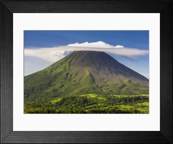 Framed Print : Costa Rica, Alajuela, La Fortuna. The Arenal Volcano