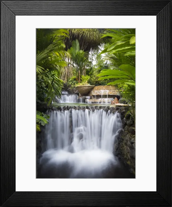 Framed Print : Costa Rica, Alajuela, La Fortuna. Hot Springs at The Tabacon Grand Spa Thermal Resort