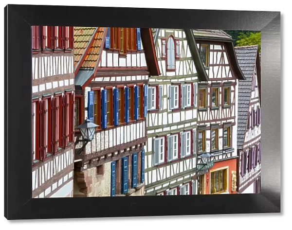 Traditional Half Timbered buildings in Schiltachs Picturesque Medieval Altstad (Old Town)