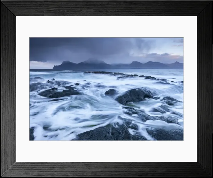 Framed Print : Waves crash against the black basalt rocky shores of Gjogv, Eysturoy, Faroe Islands Framed Print : Waves crash against the black basalt rocky shores of Gjogv, Eysturoy, Faroe Islands