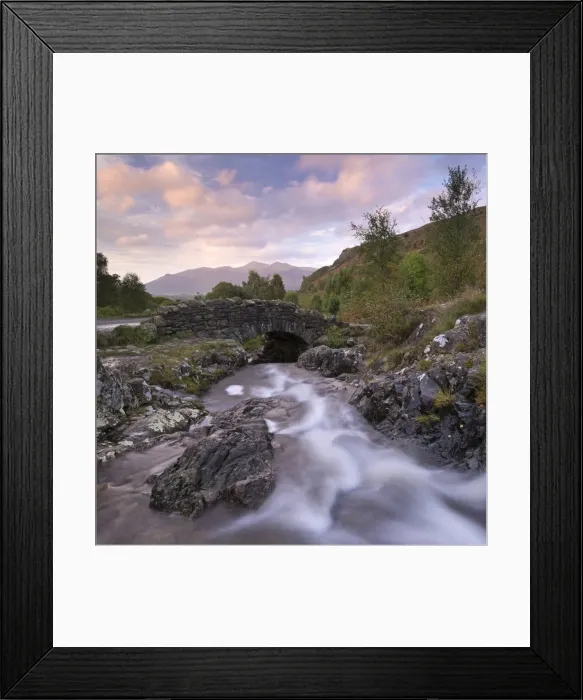 Framed Print : Ashness Bridge in the Lake District National Park, Cumbria, England. Autumn (September)