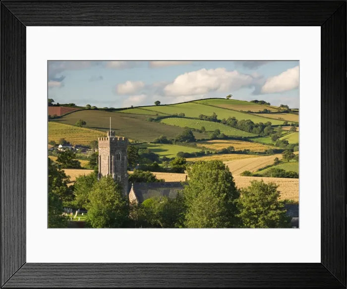 Framed Print : Rural Church surrounded by rolling countryside, Shobrooke, Devon, England. Summer (July) Framed Print : Rural Church surrounded by rolling countryside, Shobrooke, Devon, England. Summer (July)