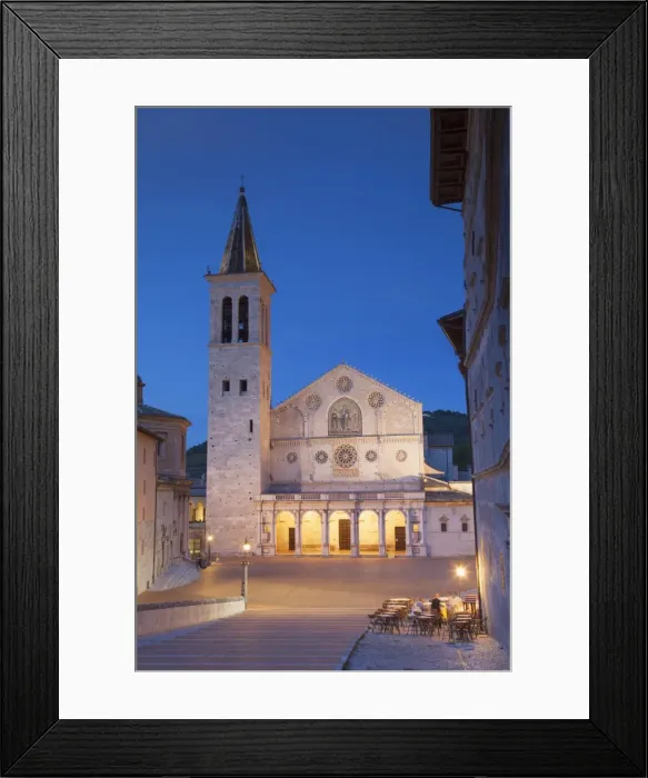 Framed Print : Duomo (Cathedral) in Piazza del Duomo at dusk, Spoleto, Umbria, Italy Framed Print : Duomo (Cathedral) in Piazza del Duomo at dusk, Spoleto, Umbria, Italy