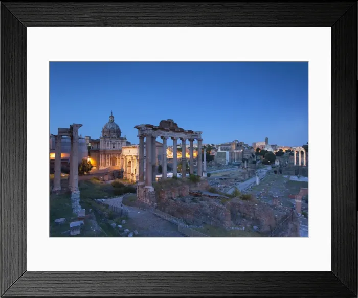 Framed Print : Roman forum (UNESCO World Heritage Site) at dusk, Rome, Lazio, Italy