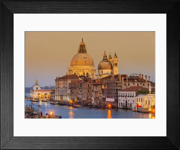 Framed Print : Santa Maria della Salute church and Grand Canal at sunset, Venice, Veneto, Italy Framed Print : Santa Maria della Salute church and Grand Canal at sunset, Venice, Veneto, Italy