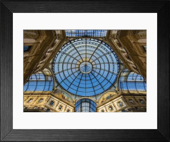 Framed Print : Main glassy dome of the Galleria Vittorio Emanuele II, Milan, Lombardy, Italy Framed Print : Main glassy dome of the Galleria Vittorio Emanuele II, Milan, Lombardy, Italy