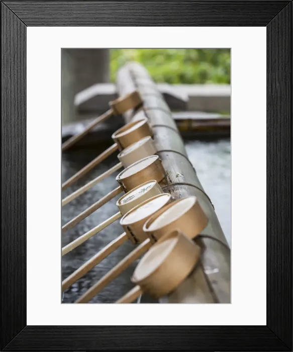 Framed Print : Water ladles at Shinto shrine of Sumiyoshi Taisha, Osaka, Kansai, Japan Framed Print : Water ladles at Shinto shrine of Sumiyoshi Taisha, Osaka, Kansai, Japan