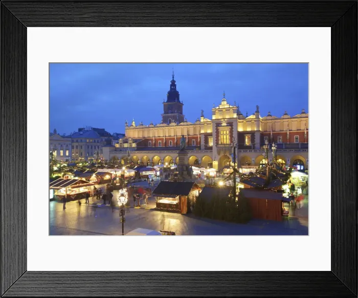 Framed Print : Christmas Market, Krakow, Poland, Europe