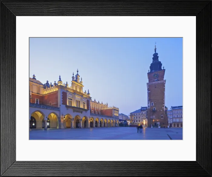 Framed Print : Town Hall Tower and Cloth Hall, Market Square, Krakow, Poland, Europe