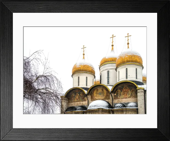 Framed Print : Domes of the Assumption Cathedral in Kremlin, Moscow, Russia Framed Print : Domes of the Assumption Cathedral in Kremlin, Moscow, Russia