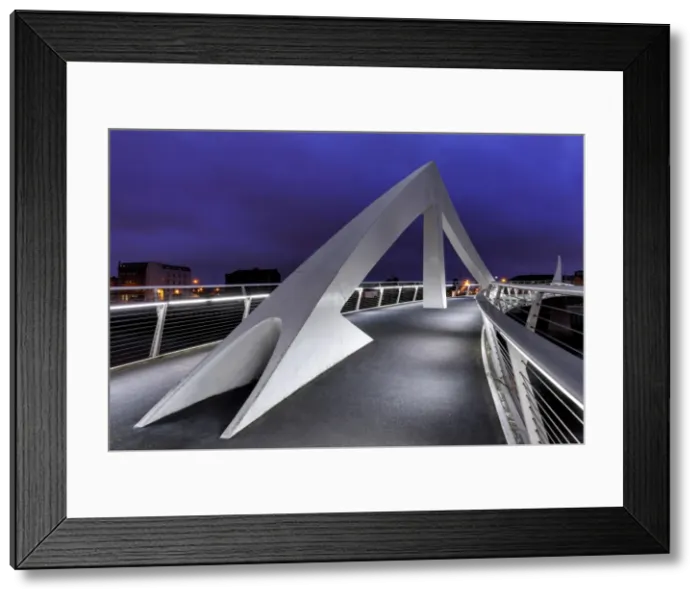 Framed Print : Europe, Scotland, Glasgow, Tradeston Bridge Framed Print : Europe, Scotland, Glasgow, Tradeston Bridge