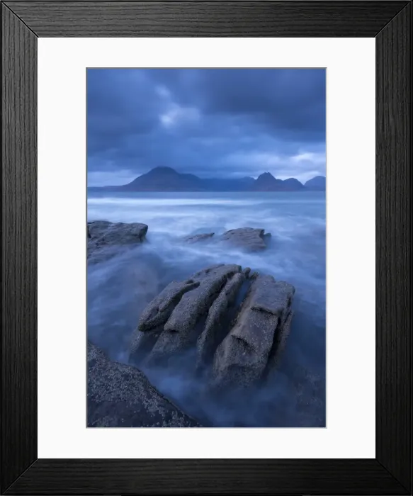 Framed Print : The Cuillin mountains from the shores of Elgol, Isle of Skye, Scotland. Winter (November) Framed Print : The Cuillin mountains from the shores of Elgol, Isle of Skye, Scotland. Winter (November)