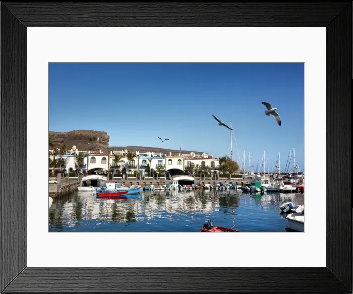 Framed Print : Marina, Puerto de Mogan, Gran Canaria, Canary Islands, Spain Framed Print : Marina, Puerto de Mogan, Gran Canaria, Canary Islands, Spain