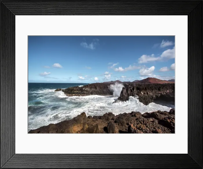 Framed Print : Cliffs, Los Hervideros, Lanzarote, Canary Islands, Spain Framed Print : Cliffs, Los Hervideros, Lanzarote, Canary Islands, Spain