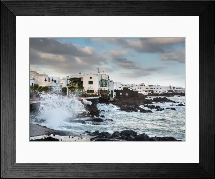 Framed Print : Rough sea, Punta de Mujeres, Lanzarote, Canary Islands, Spain Framed Print : Rough sea, Punta de Mujeres, Lanzarote, Canary Islands, Spain