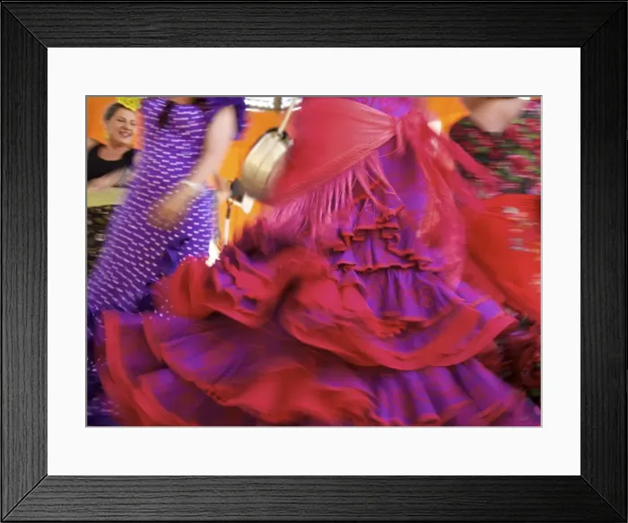 Framed Print : Flamenco dancers, Feria del Caballo in Jerez de la Frontera, Andalusia, Spain Framed Print : Flamenco dancers, Feria del Caballo in Jerez de la Frontera, Andalusia, Spain