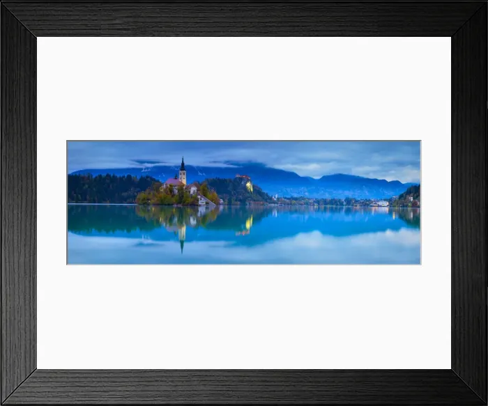 Framed Print : Bled Island (Blejski otok) with the Church of the Assumption (Cerkev Marijinega vnebovzetja)