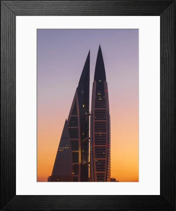 Framed Print : Bahrain, Manama, Bahrain World Trade Center Framed Print : Bahrain, Manama, Bahrain World Trade Center