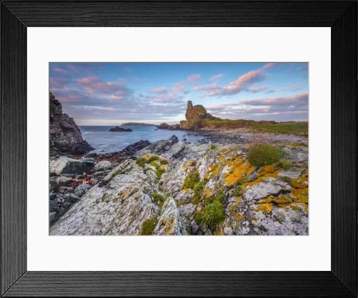 Framed Print : UK, Scotland, Argyll and Bute, Islay, Lagavulin Bay, Dunyvaig (Dunyveg) Castle Framed Print : UK, Scotland, Argyll and Bute, Islay, Lagavulin Bay, Dunyvaig (Dunyveg) Castle