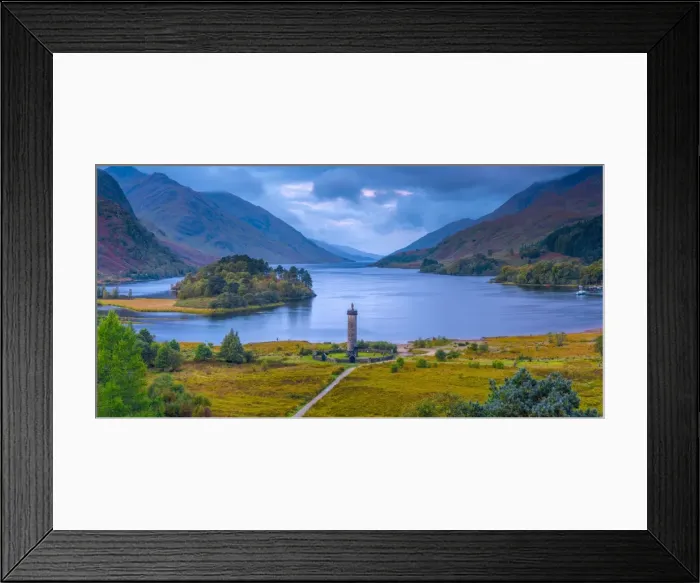 Framed Print : UK, Scotland, Highland, Loch Shiel, Glenfinnan, Glenfinnan Monument to the 1745 landing Framed Print : UK, Scotland, Highland, Loch Shiel, Glenfinnan, Glenfinnan Monument to the 1745 landing