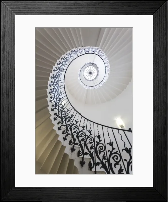 Framed Print : Spiral staircase, The Queens House, Greenwich, London, UK Framed Print : Spiral staircase, The Queens House, Greenwich, London, UK