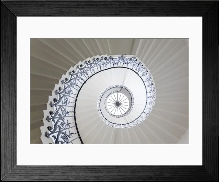 Framed Print : Spiral staircase, The Queens House, Greenwich, London, UK Framed Print : Spiral staircase, The Queens House, Greenwich, London, UK