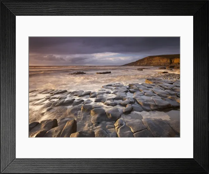 Framed Print : Dunraven Bay on the Glamorgan Heritage Coast, South Wales. Winter